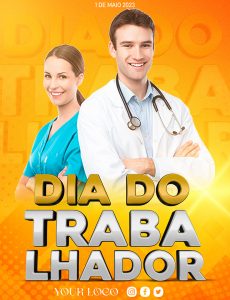 Dia do Trabalhador 1 de Maio Social Media PSD Editável