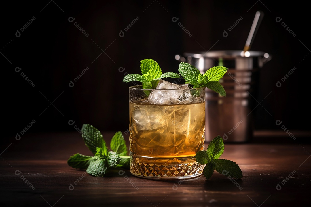 Delicioso coquetel Julipe de menta