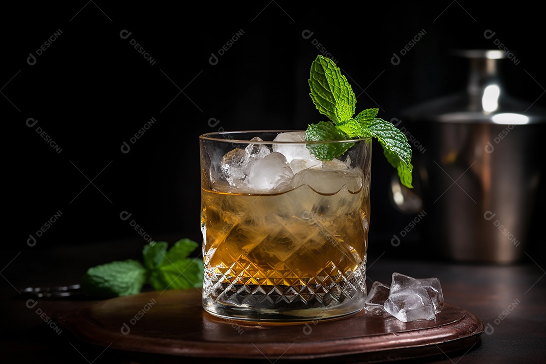 Delicioso coquetel Julipe de menta