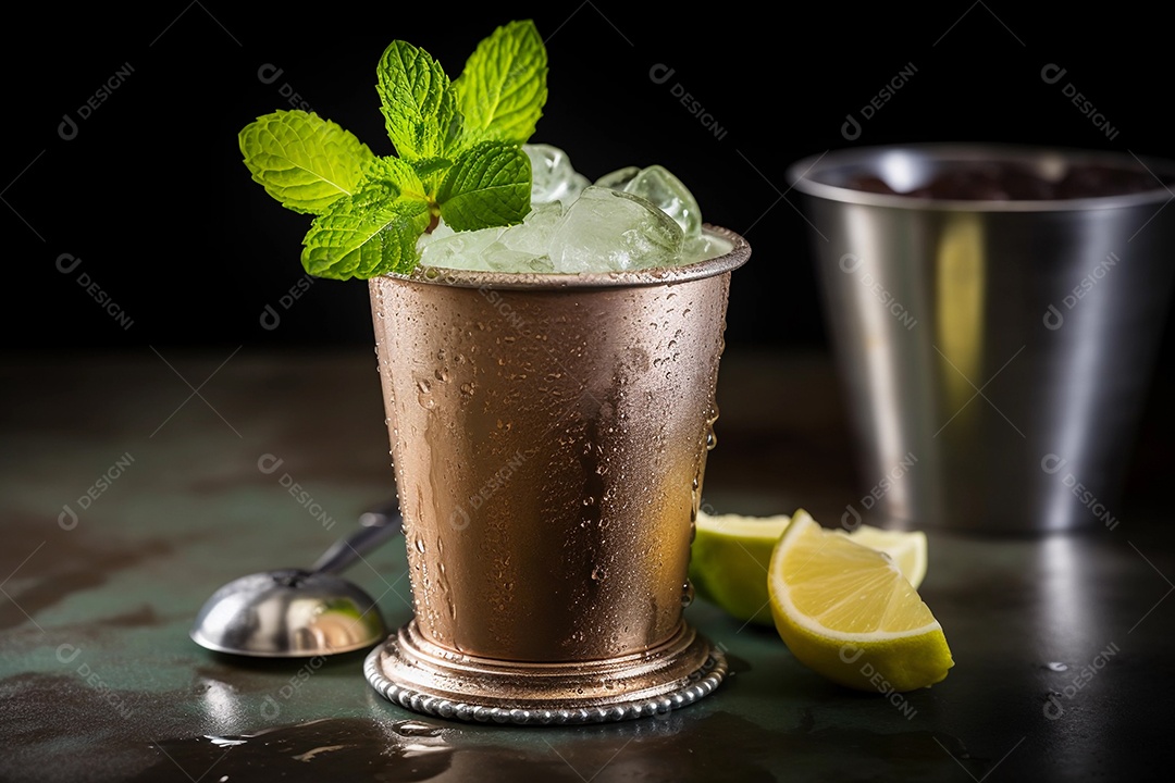 Delicioso coquetel Julipe de menta