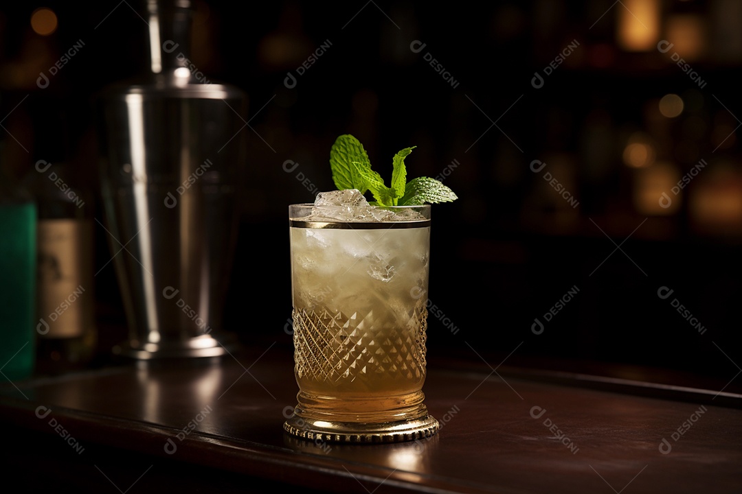 Delicioso coquetel Julipe de menta