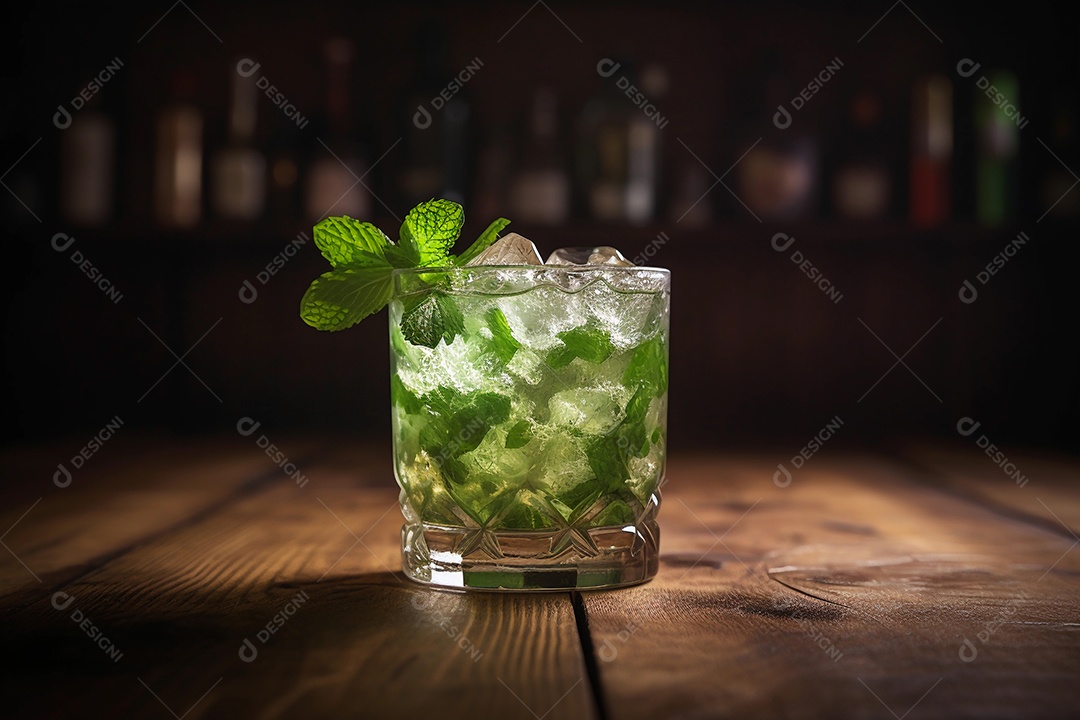 Delicioso coquetel Julipe de menta