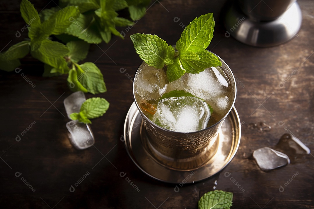 Delicioso coquetel Julipe de menta
