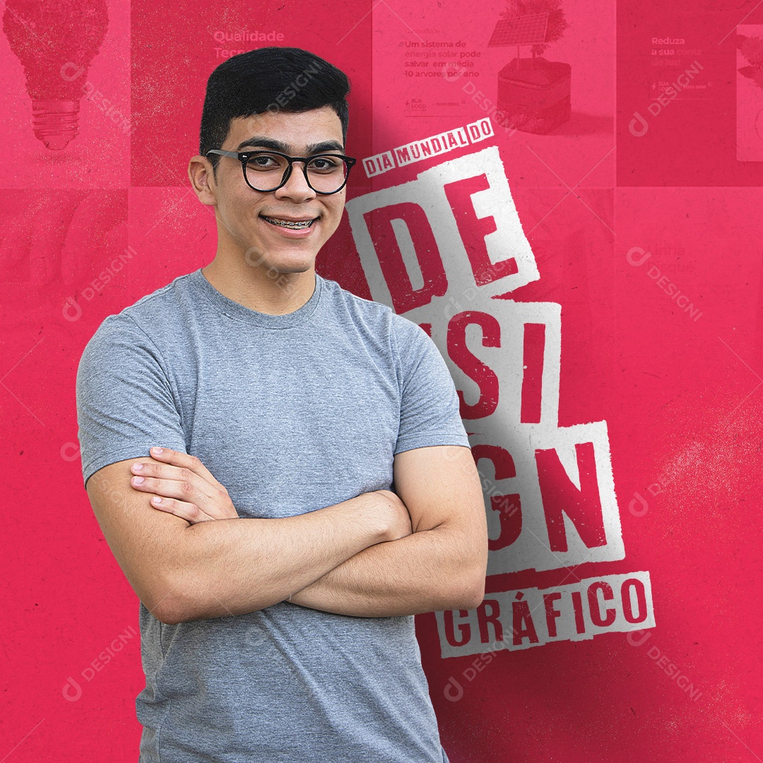 Dia Mundial do Design Gráfico 27 de Abril Social Media PSD Editável