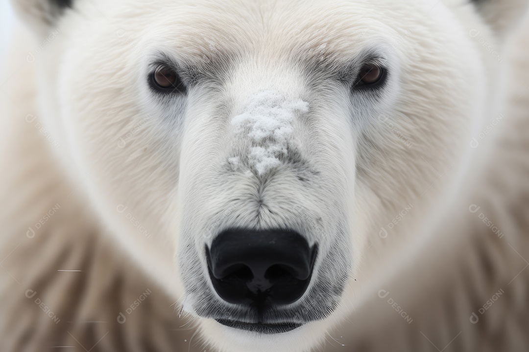 Urso polar olhando para a câmera fundo bonito gerado por IA
