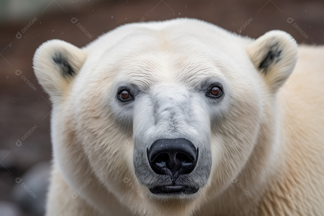 Urso polar olhando para a câmera fundo bonito gerado por IA