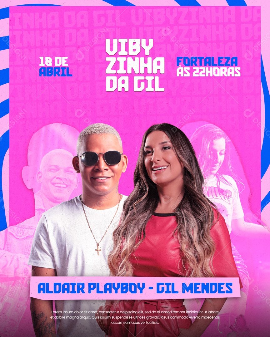 Social Media Flyer Vibizinha Da Gil PSD Editável