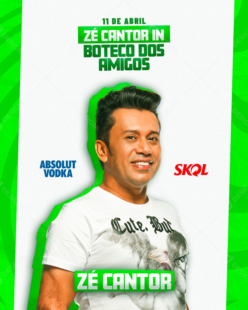 Social Media Flyer Ze Cantor Boteco Dos Amigos PSD Editavel
