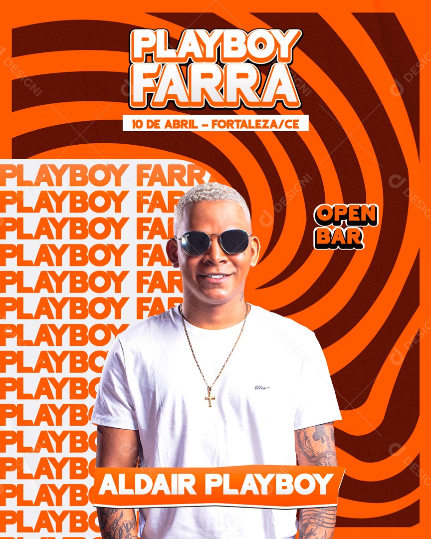 Social Media Flyer Aldair Play Boy Farra PSD Editavel