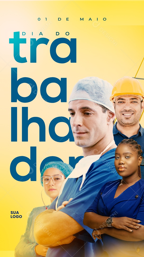 Story Dia do Trabalhador 1 de Maio Social Media PSD Editável