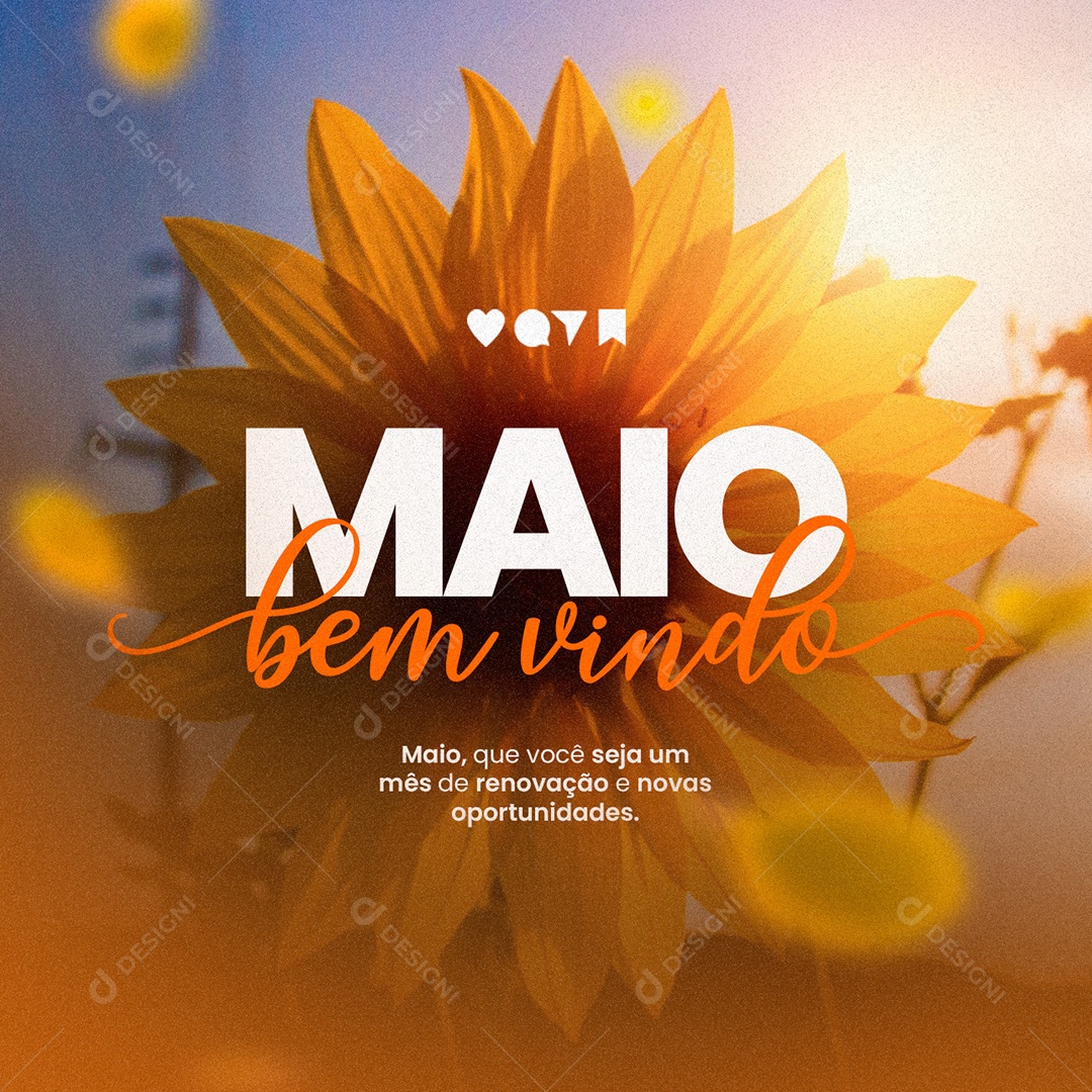 Bem Vindo Maio Que Você Seja Um Mês De Renovação E Novas Oportunidades Social Media PSD Editável