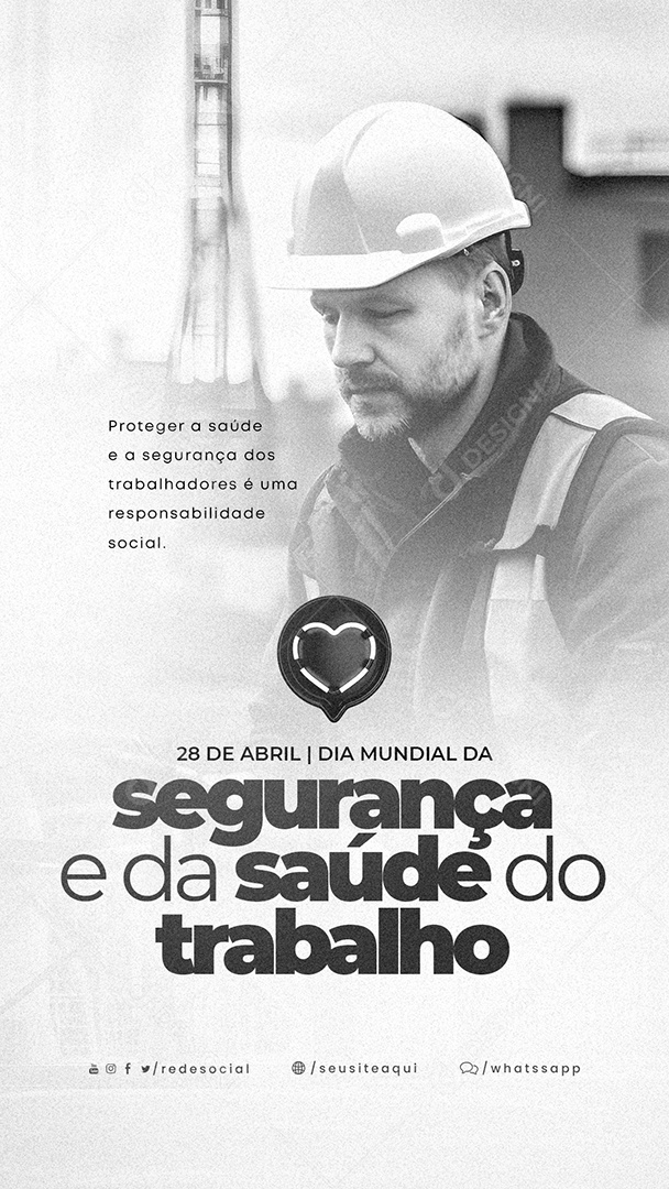 Story Dia Mundial Da Segurança E Saúde No Trabalho 28 De Abril Social Media PSD Editável