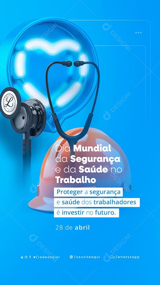 Story Proteger A Segurança e Saúde Dos Trabalhadores Dia Mundial Da Segurança E Saúde No Trabalho Social Media PSD Editável