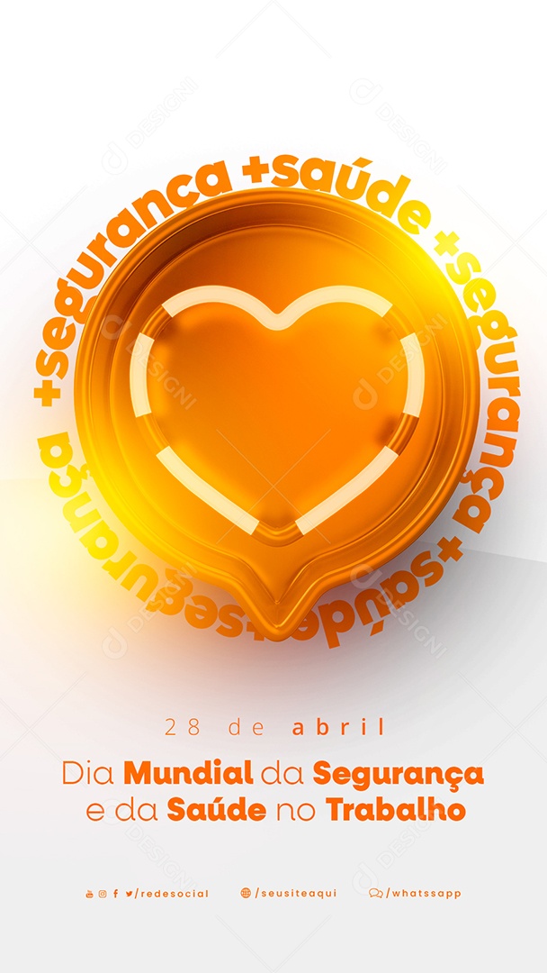Story Dia Mundial Da Segurança E Saúde No Trabalho 28 De Abril Social Media PSD Editável