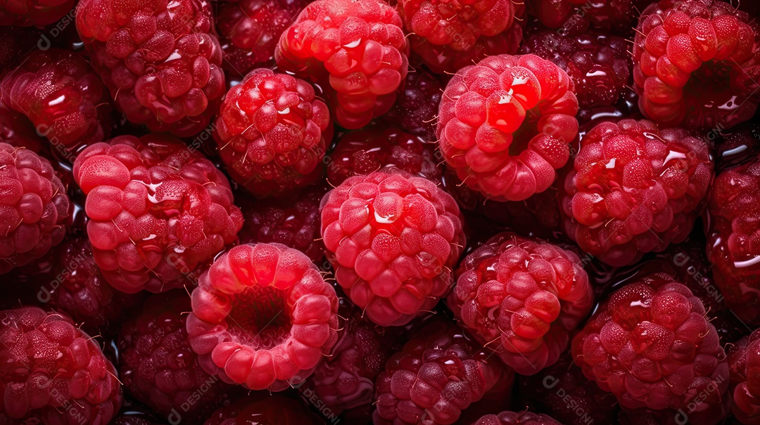 Ilustração deliciosas framboesas