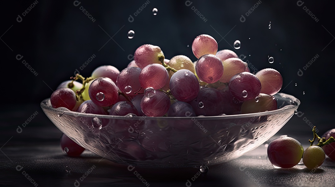 Ilustração deliciosas uvas