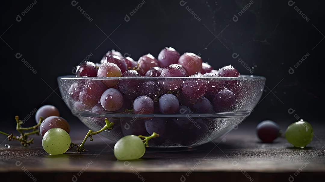 Ilustração deliciosas uvas