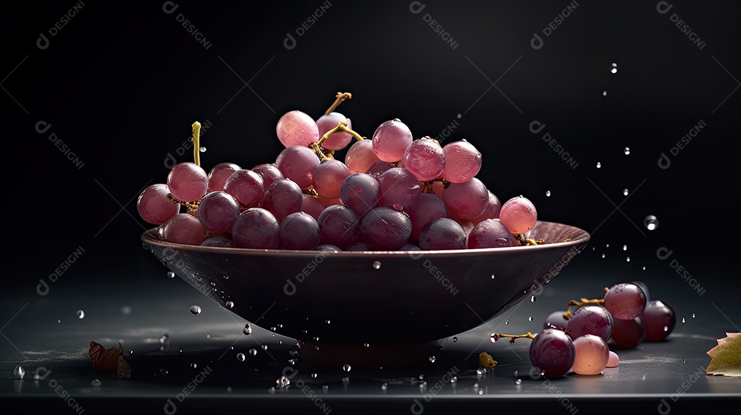 Ilustração deliciosas uvas