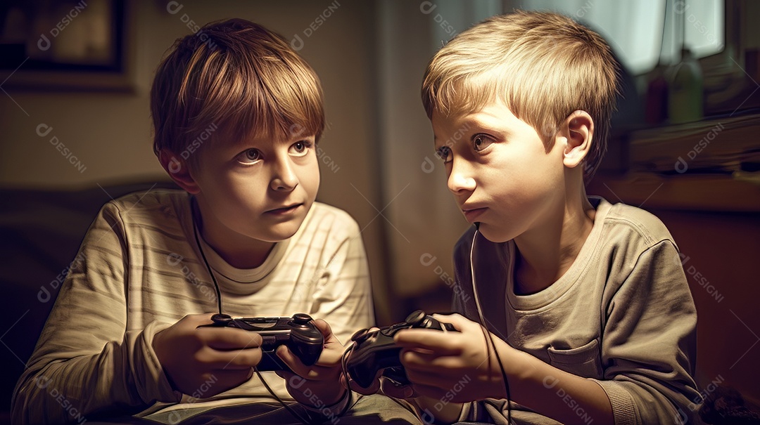 Jovem jogador sentado em uma mesa jogando videogame.