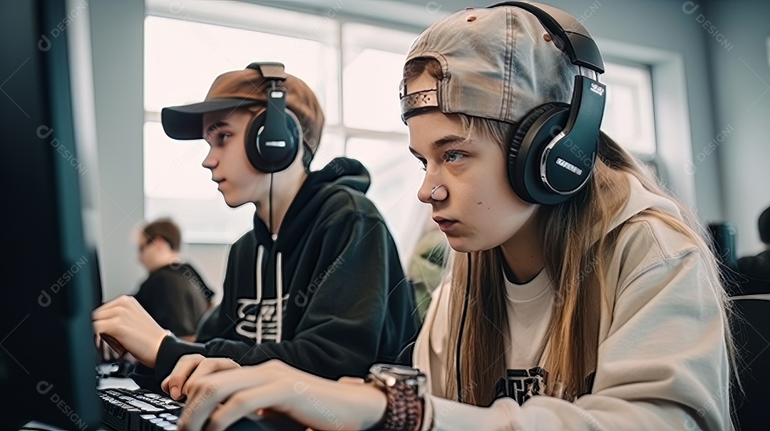 Jovem jogador sentado em uma mesa jogando videogame.
