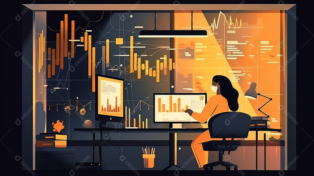 Trabalhando com o computador em análise de negócios trabalhando com análise de negócios e sistemas de gerenciamento de dados no computador gerenciamento de documentos on-line e métricas relacionadas ao banco de dados.