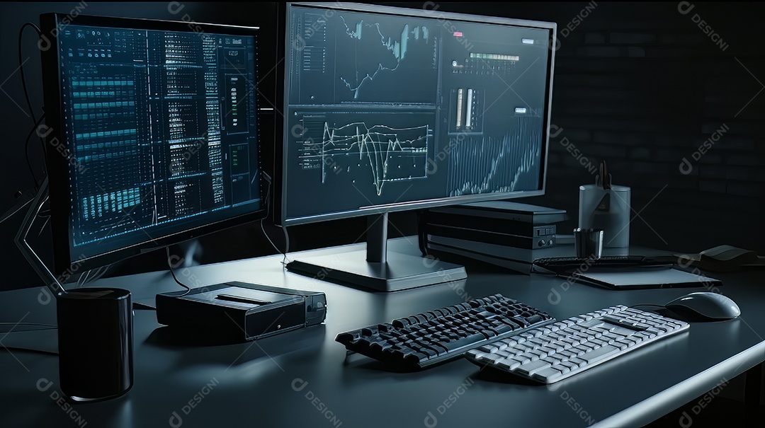 Trabalhando com o computador em análise de negócios trabalhando com análise de negócios e sistemas de gerenciamento de dados no computador gerenciamento de documentos on-line e métricas relacionadas ao banco de dados.