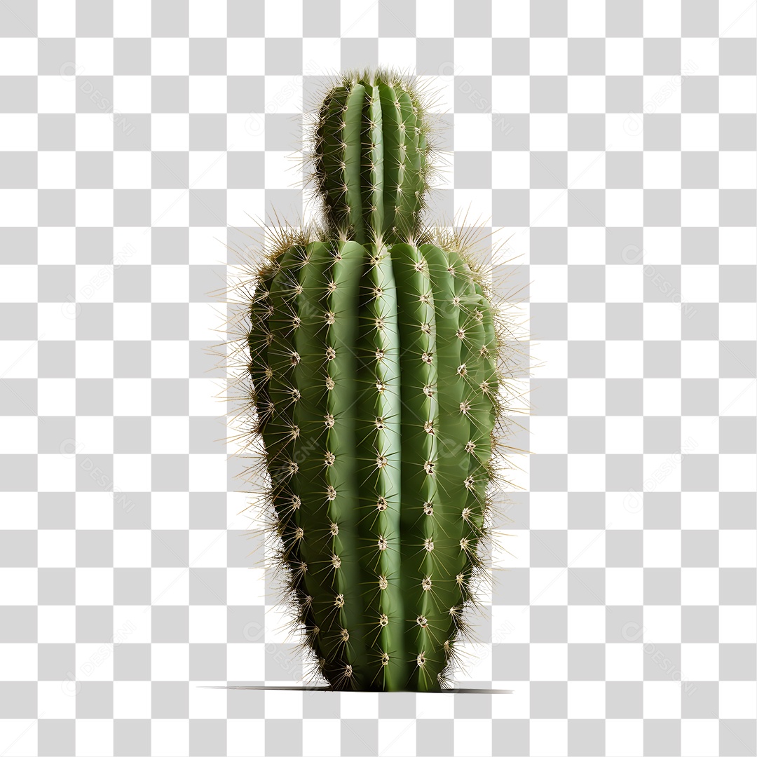 Elemento 3D Cacto Verde De São João Para Composição PNG Transparente