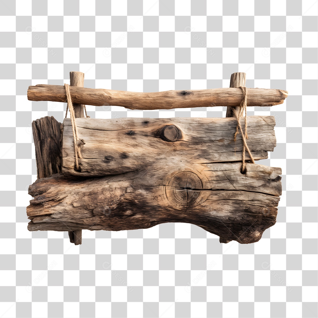 Elemento 3D Placa De Madeira De São João Para Composição PNG Transparente