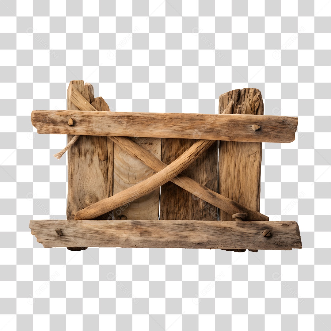 Elemento 3D Placa De Madeira De São João Para Composição PNG Transparente