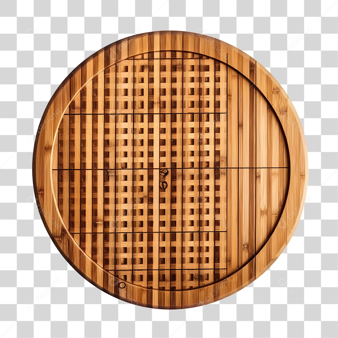 Elemento 3D De Madeira Redondo Para Composição PNG Transparente