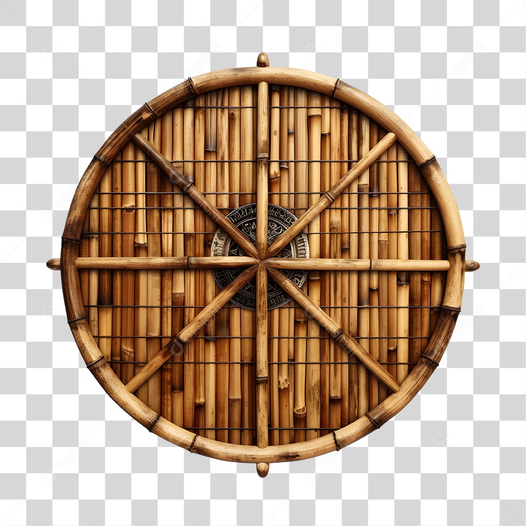 Elemento 3D De Madeira Quadrado Para Composição PNG Transparente