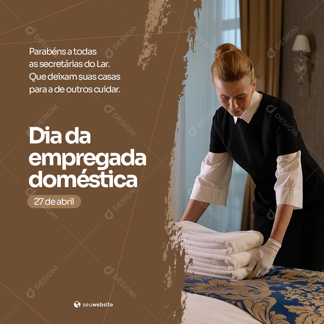 Social Media Maid's Day Home Secretaries Editable PSD