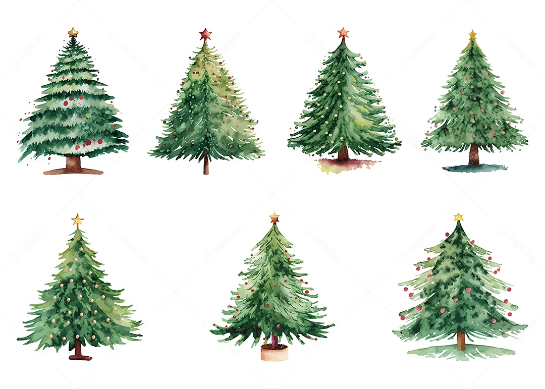 Desenho De Arvore De Natal lustração Vetorial EPS