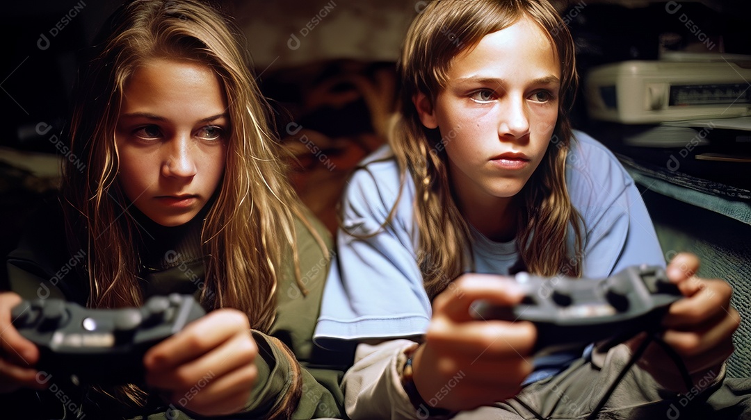 Jovem jogador sentado em uma mesa jogando videogame.