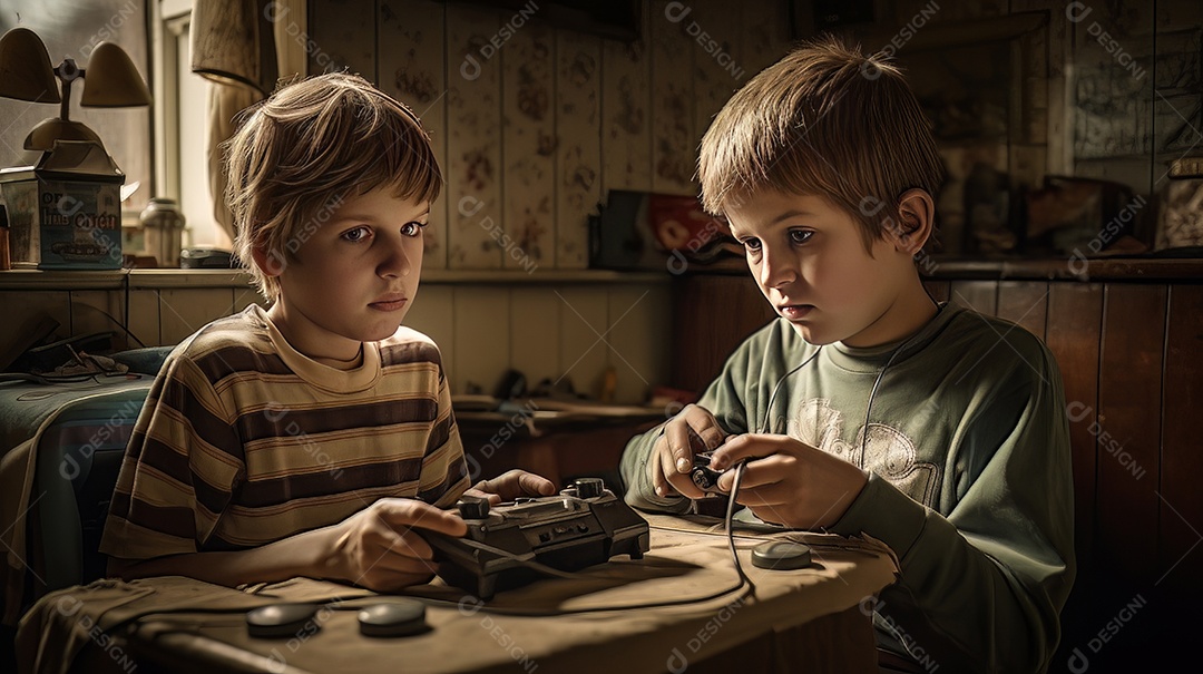 Jovem jogador sentado em uma mesa jogando videogame.