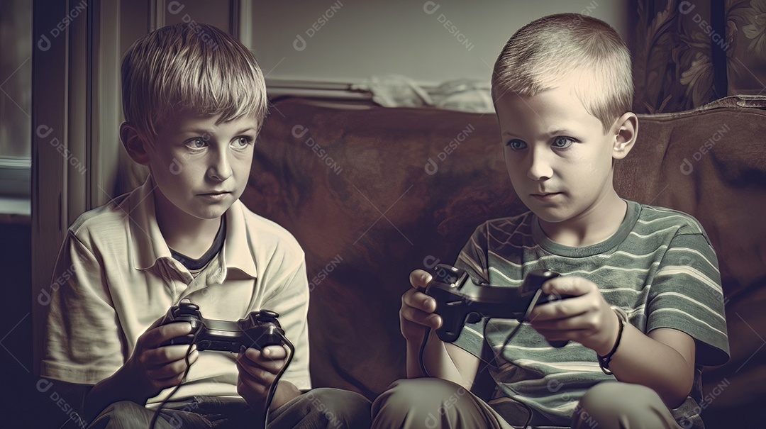Jovem jogador sentado em uma mesa jogando videogame.