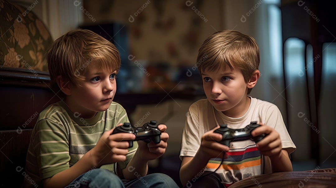 Jovem jogador sentado em uma mesa jogando videogame.