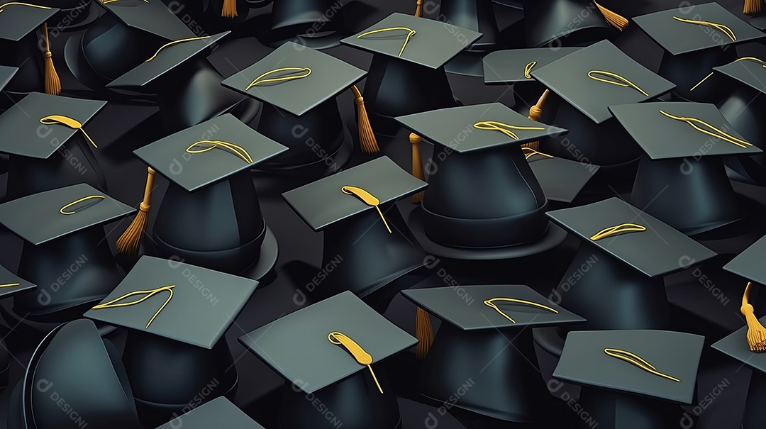 Placa de argamassa e um diploma de graduação aprendizagem de graduação.