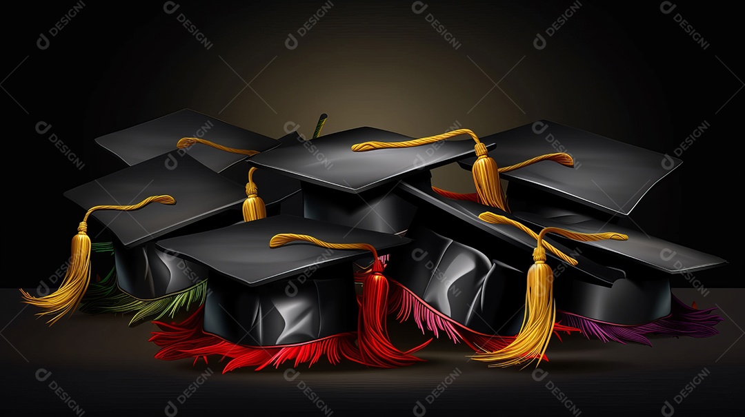 Placa de argamassa e um diploma de graduação aprendizagem de graduação.