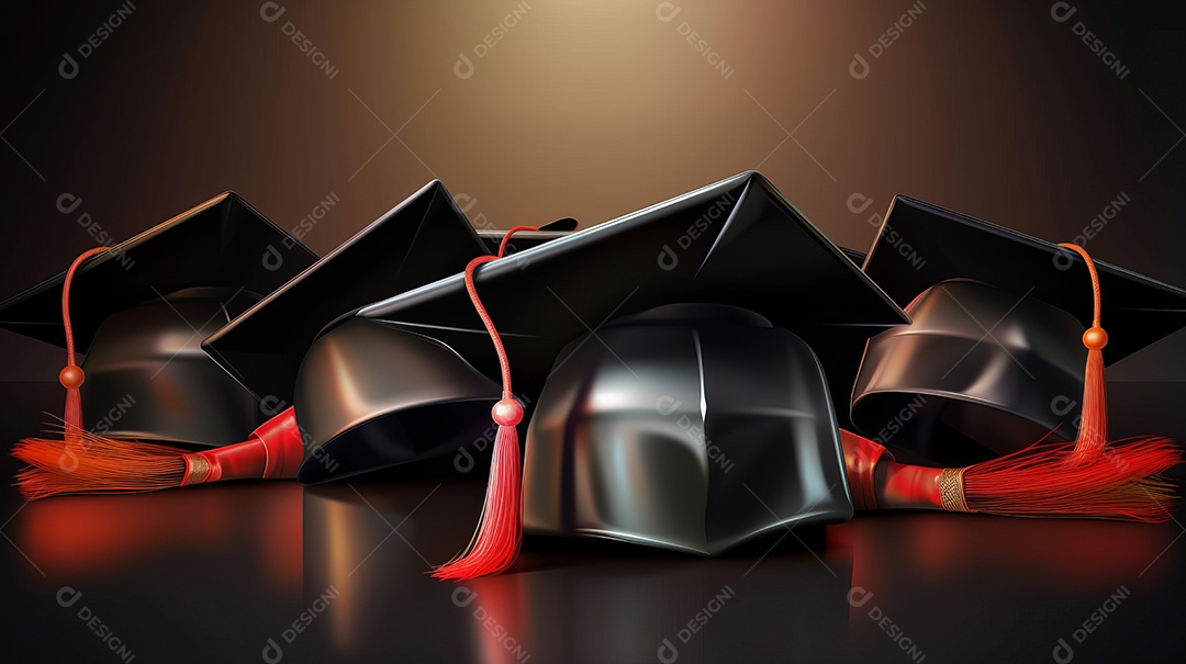 Placa de argamassa e um diploma de graduação aprendizagem de graduação.