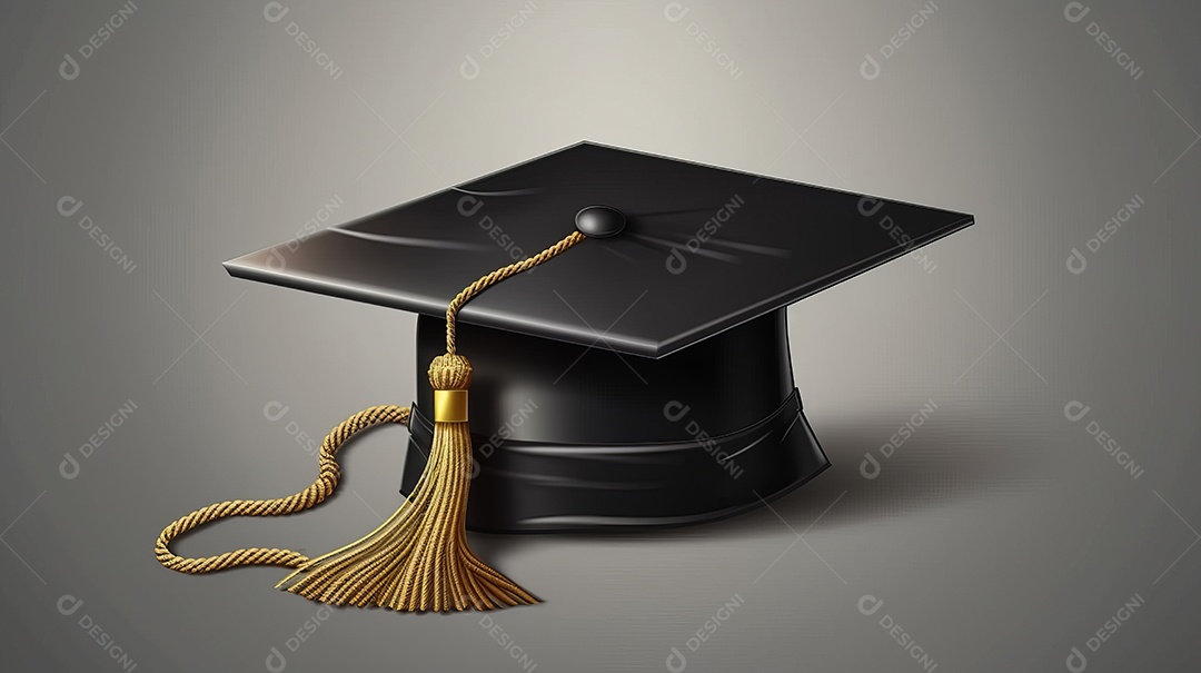 Placa de argamassa e um diploma de graduação aprendizagem de graduação.