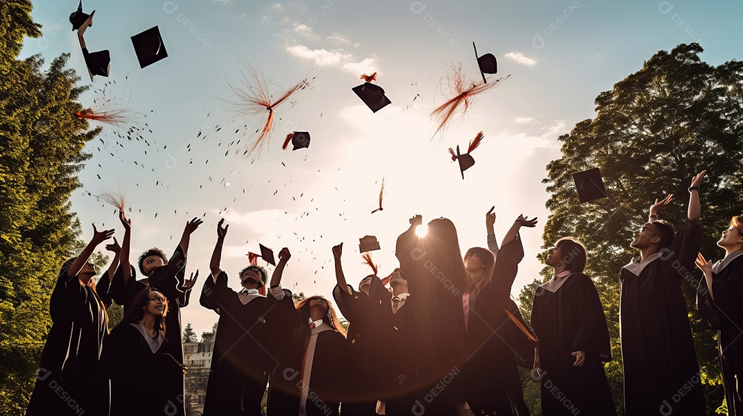 Placa de argamassa e um diploma de graduação aprendizagem de graduação.