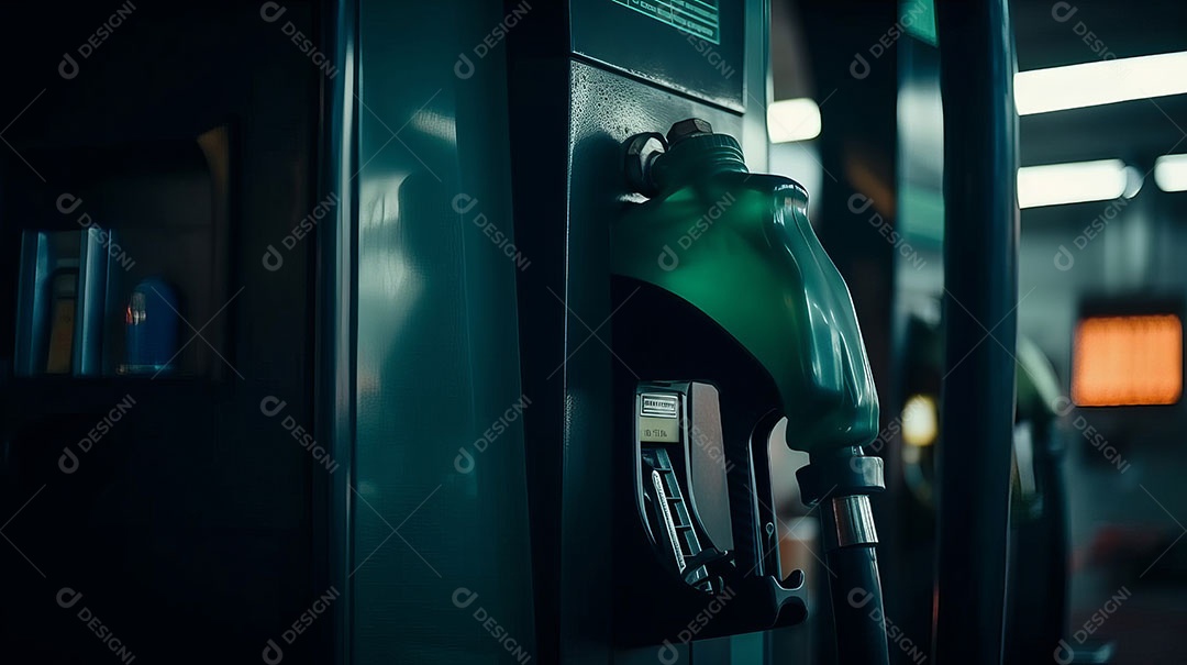 Bico da bomba no posto de gasolina.