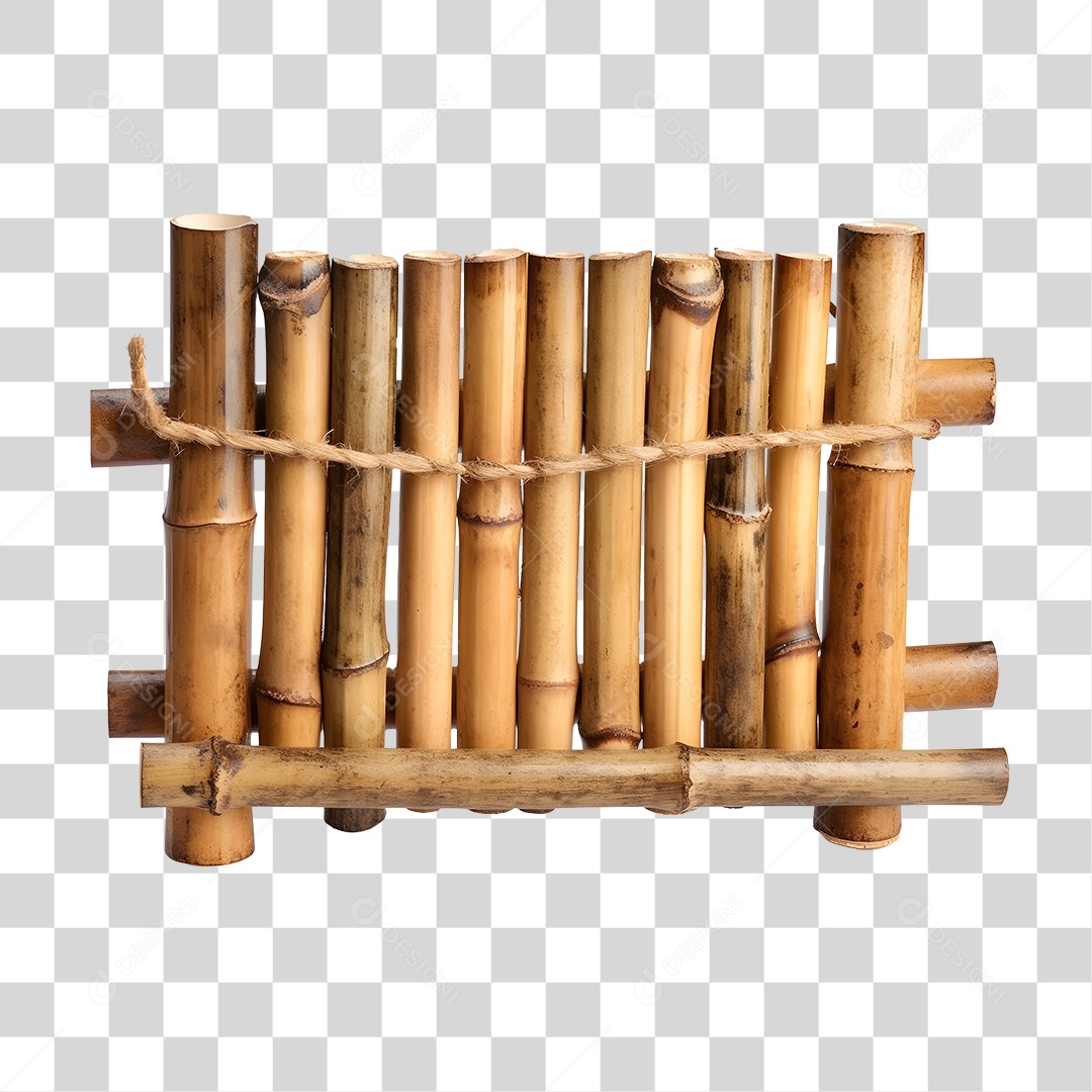 Elemento 3D Placa De Bambu De São João Para Composição PNG Transparente