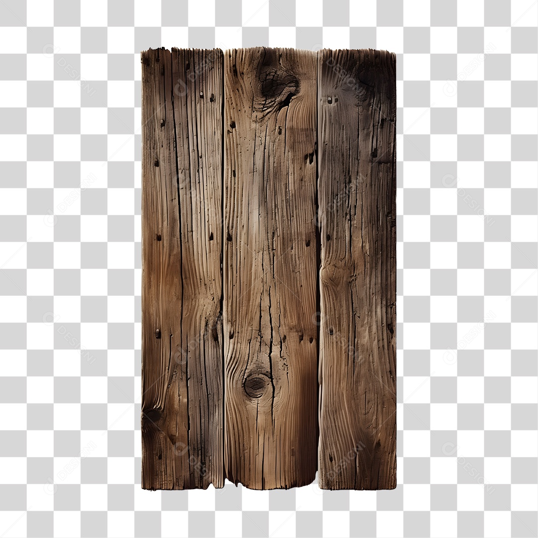 Elemento 3D Pedaço De Madeira Retangular De São João Para Composição PNG Transparente