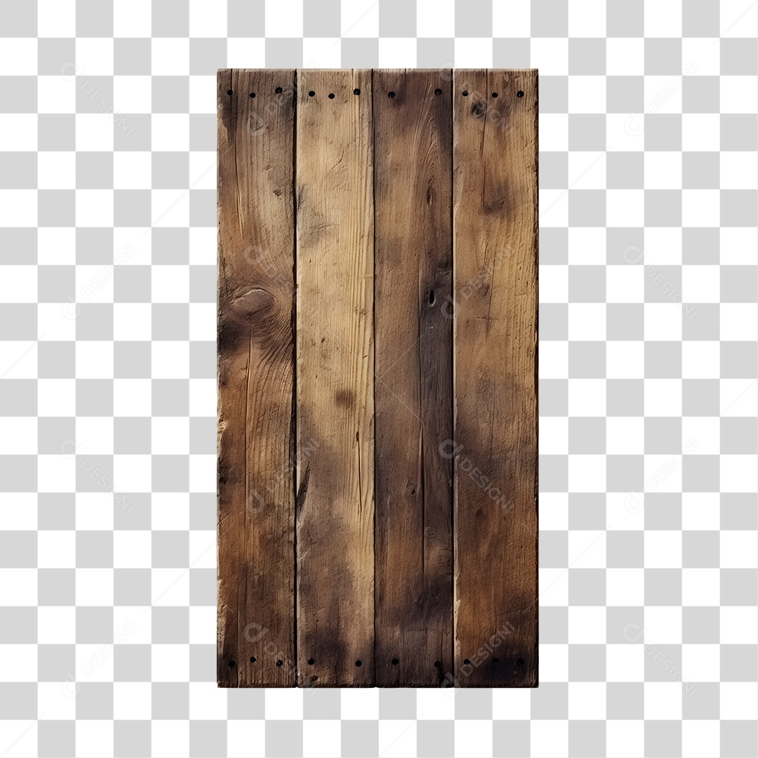 Elemento 3D Pedaço De Madeira Retangular De São João Para Composição PNG Transparente
