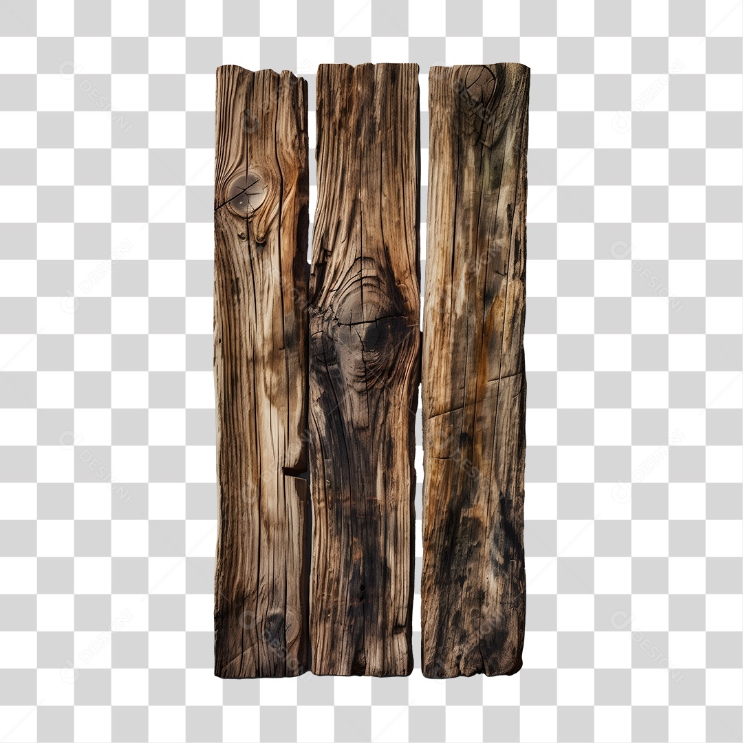 Elemento 3D Pedaço De Madeira De São João Para Composição PNG Transparente