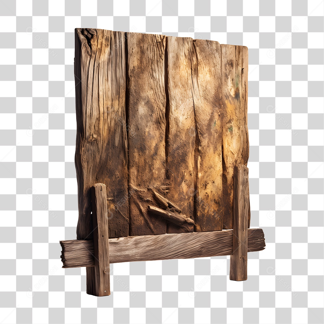 Elemento 3D Placa De Madeira De São João Para Composição PNG Transparente