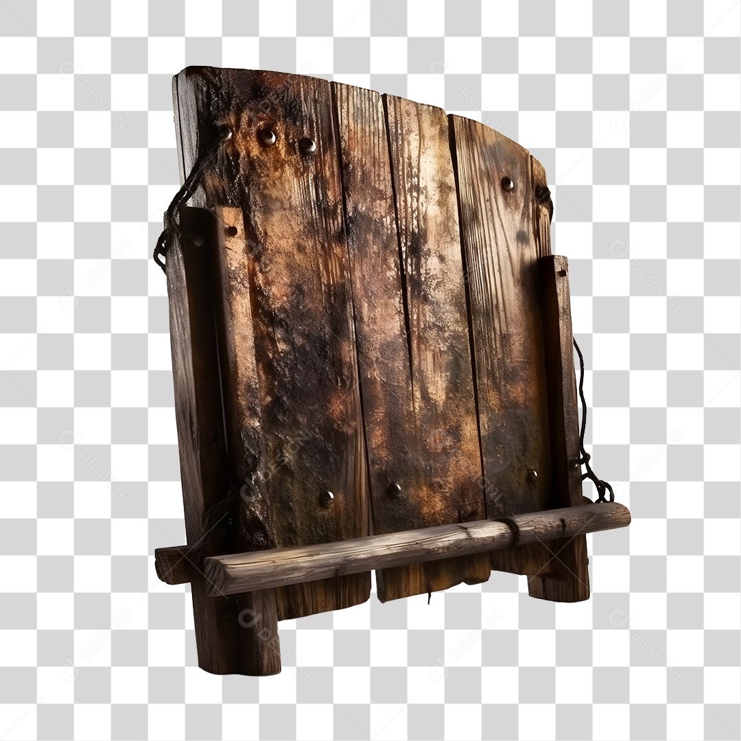 Elemento 3D Placa De Madeira De São João Para Composição PNG Transparente