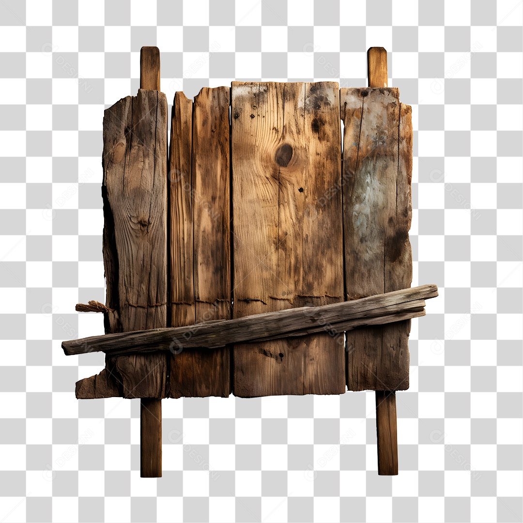 Elemento 3D Placa De Madeira De São João Para Composição PNG Transparente